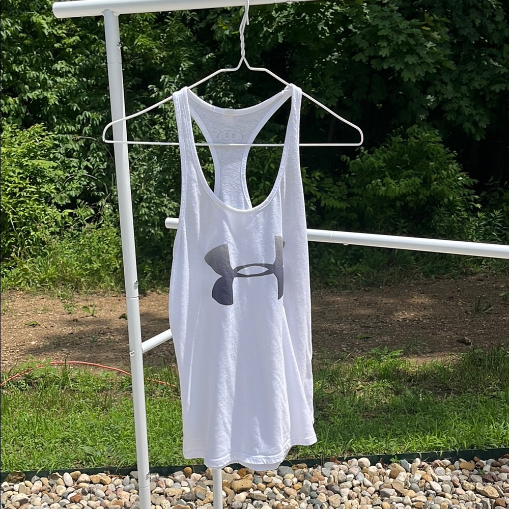 Under Armour White Racerback Tank